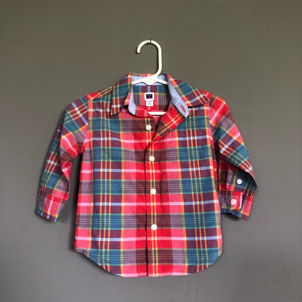Baby boy’s long sleeve shirt, size 6-12 months